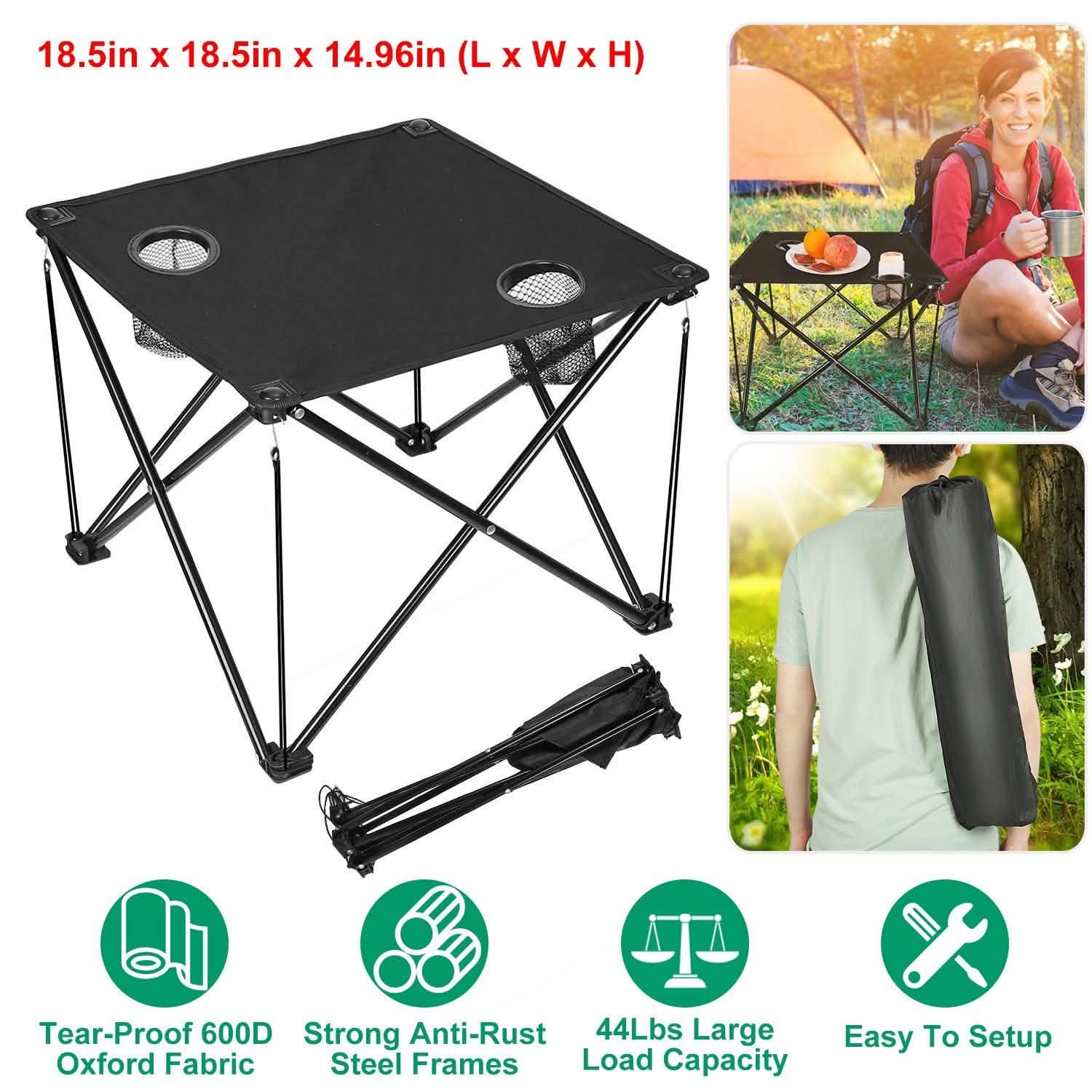 Foldable Camping Table Portable Travel Desk Sports & Outdoors - DailySale