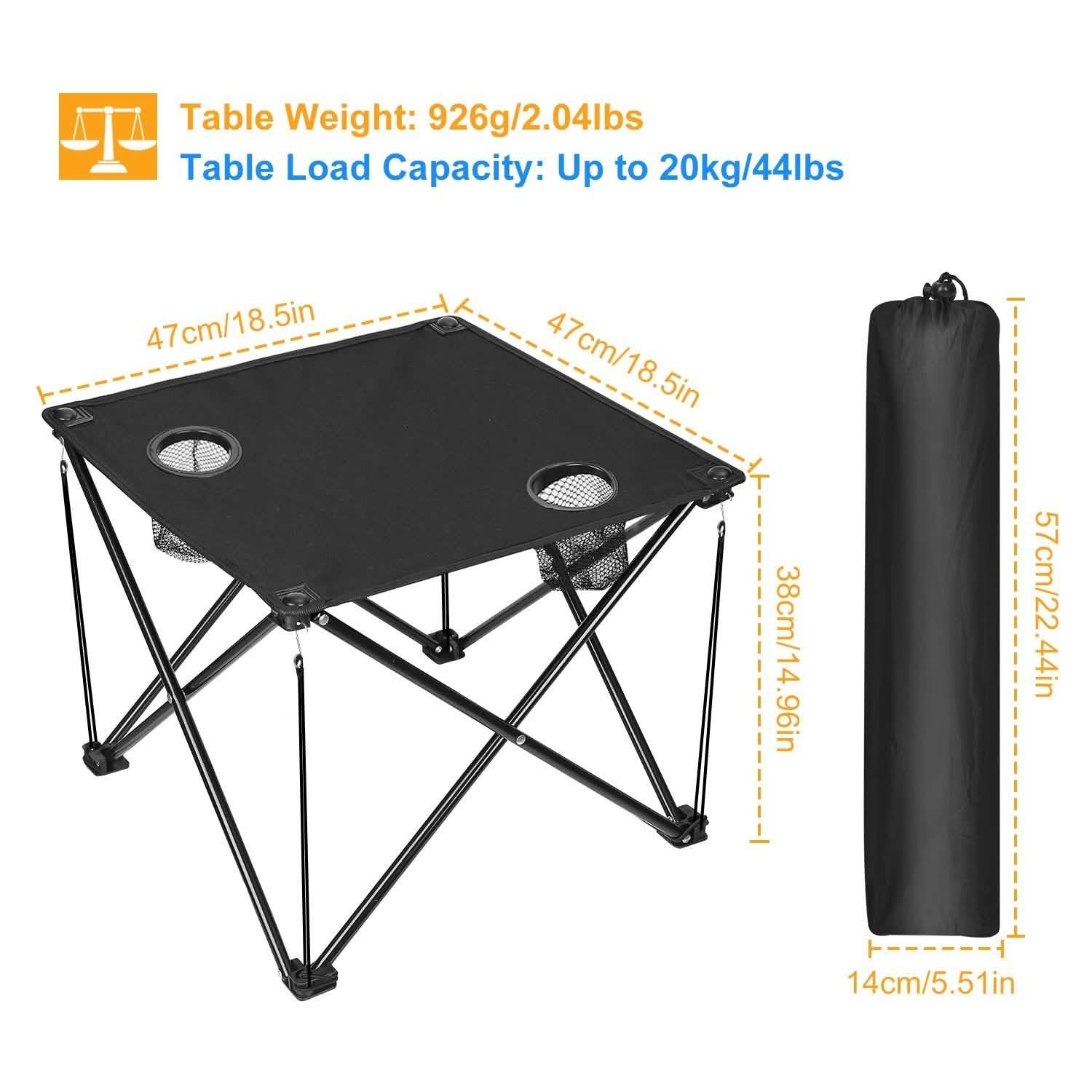 Foldable Camping Table Portable Travel Desk Sports & Outdoors - DailySale