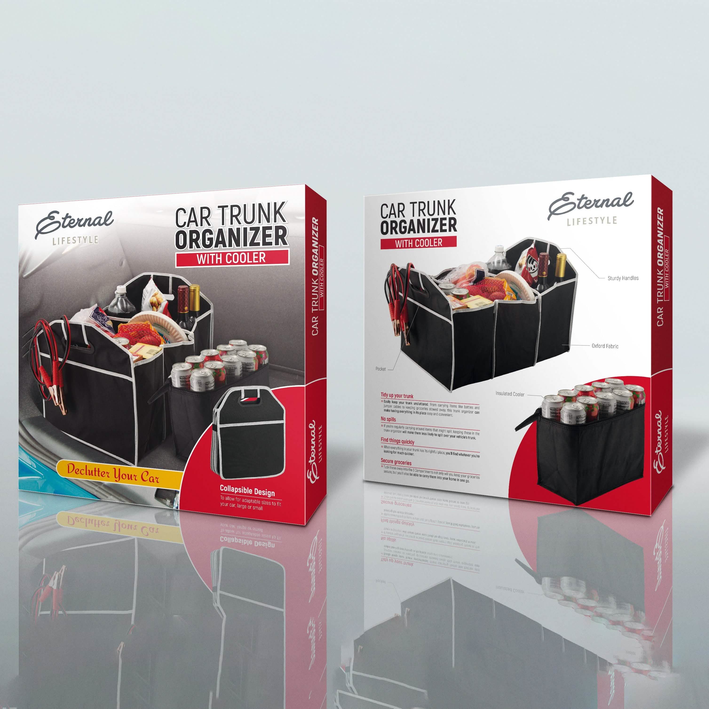 Foldable Car Trunk Organizer with Cooler Auto Accessories - DailySale