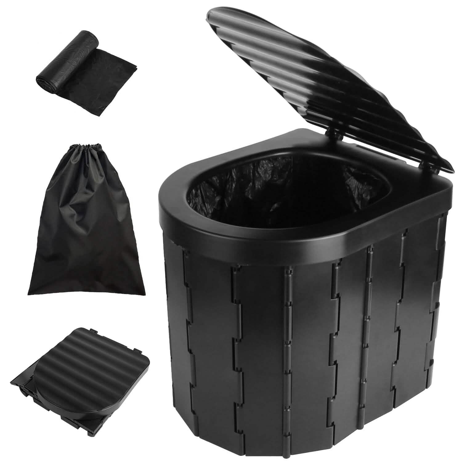 Foldable Emergency Toilet Portable Porta Potty Sports & Outdoors - DailySale