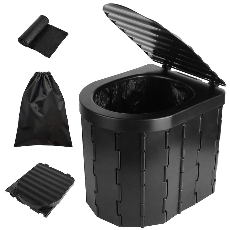 Foldable Emergency Toilet Portable Porta Potty Sports & Outdoors - DailySale