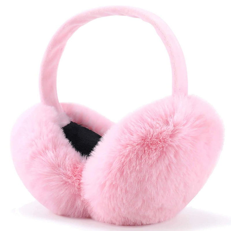 Foldable Faux Fur Warm Earmuffs Women's Shoes & Accessories Pink - DailySale