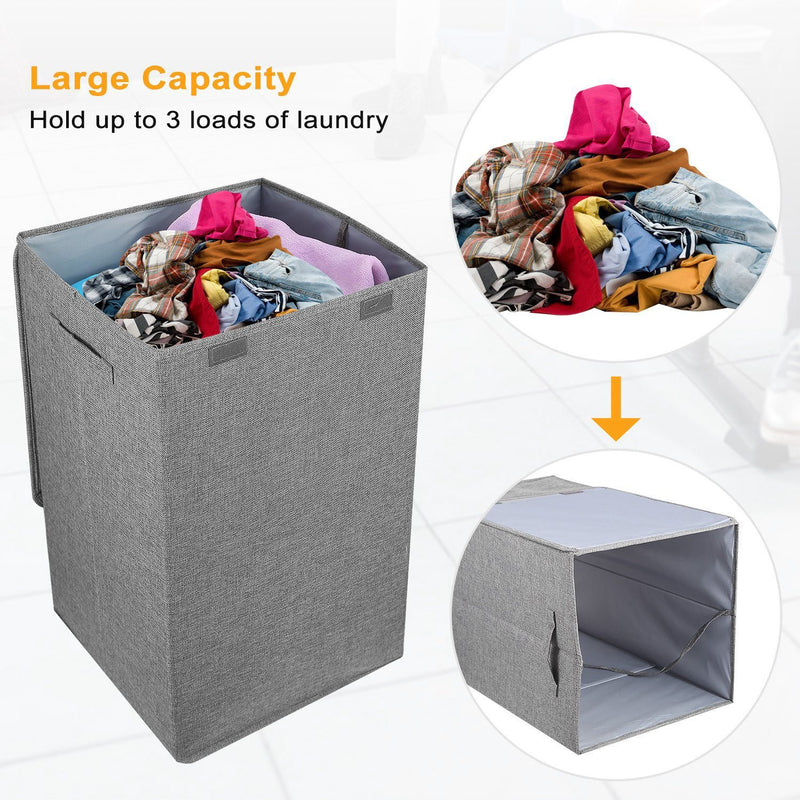 Foldable Laundry Hampers with Lid Closet & Storage - DailySale