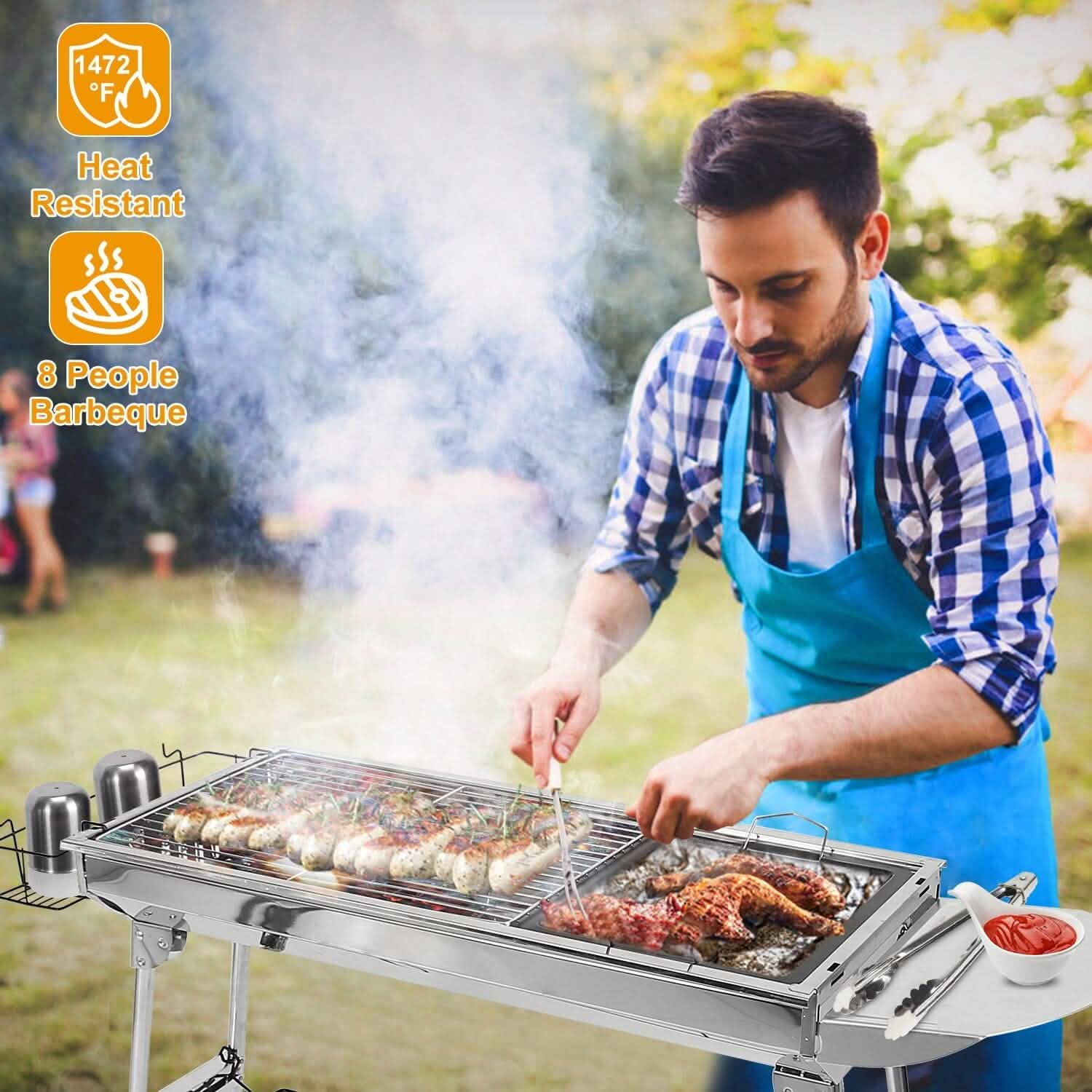 Foldable Portable Barbecue Grill Sports & Outdoors - DailySale