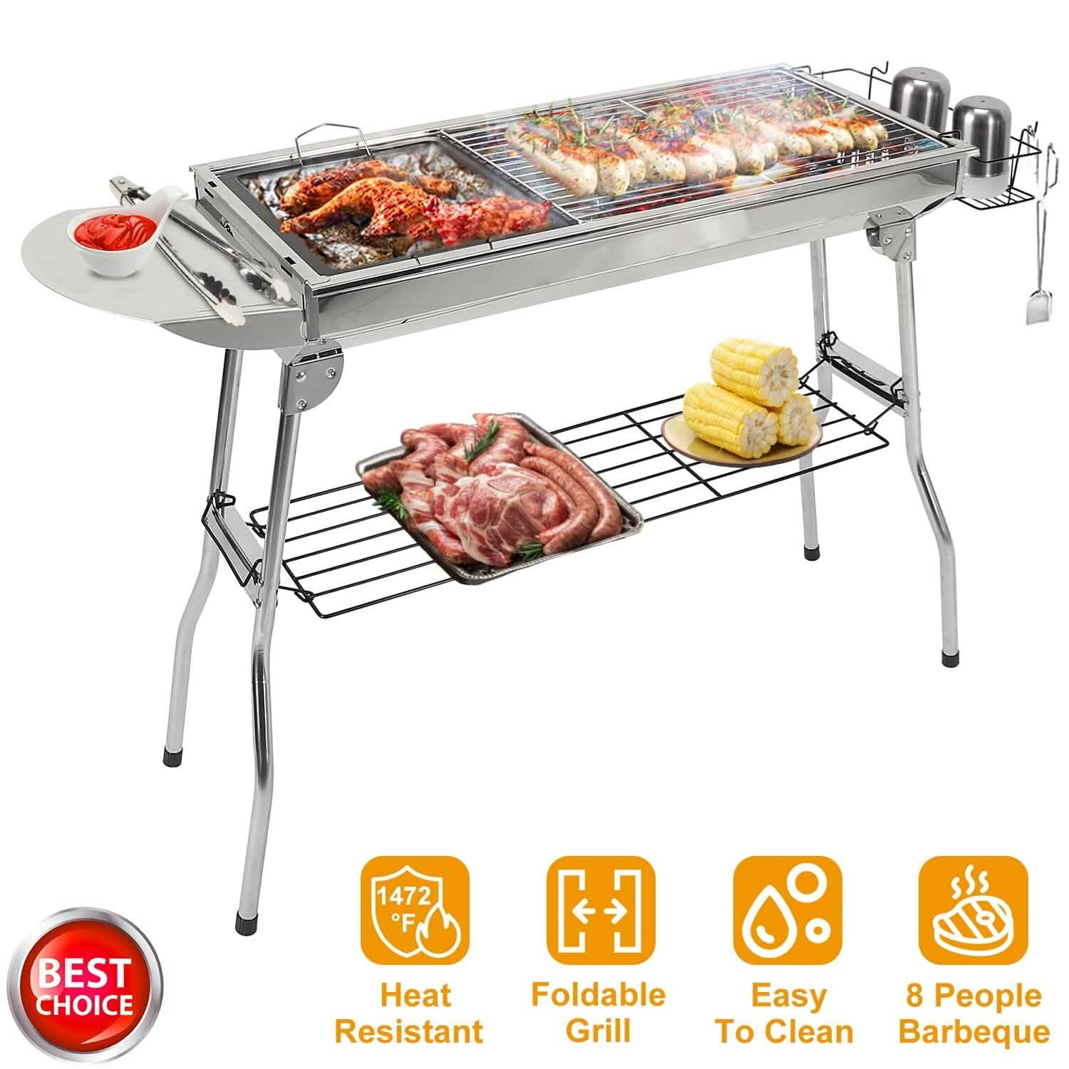 Foldable Portable Barbecue Grill Sports & Outdoors - DailySale