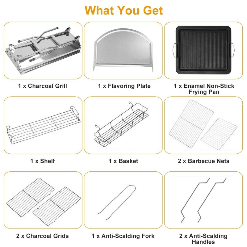 Foldable Portable Barbecue Grill Sports & Outdoors - DailySale