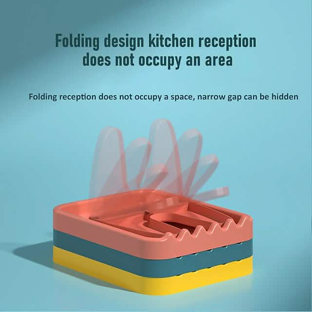 Foldable Pot Lid Rack Plastic Spoon Holder Stand Kitchen Supplies Organizer Kitchen Tools & Gadgets - DailySale