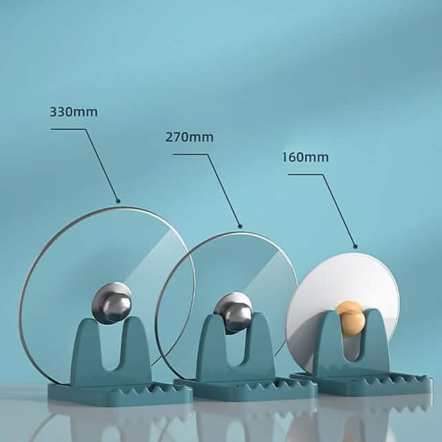 Foldable Pot Lid Rack Plastic Spoon Holder Stand Kitchen Supplies Organizer Kitchen Tools & Gadgets - DailySale