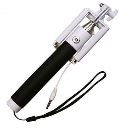 Foldable Selfie Stick with Remote Button Gadgets & Accessories Black - DailySale
