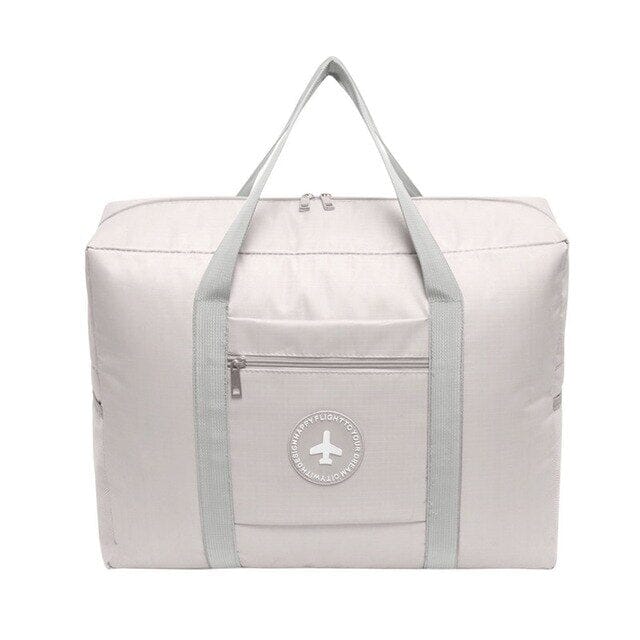 Foldable Travel Trolley Bag Bags & Travel Beige - DailySale
