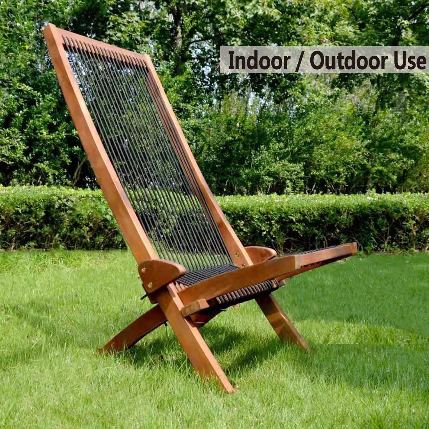 Folding Chairs Wooden Foldable Patio Chair Furniture & Decor - DailySale