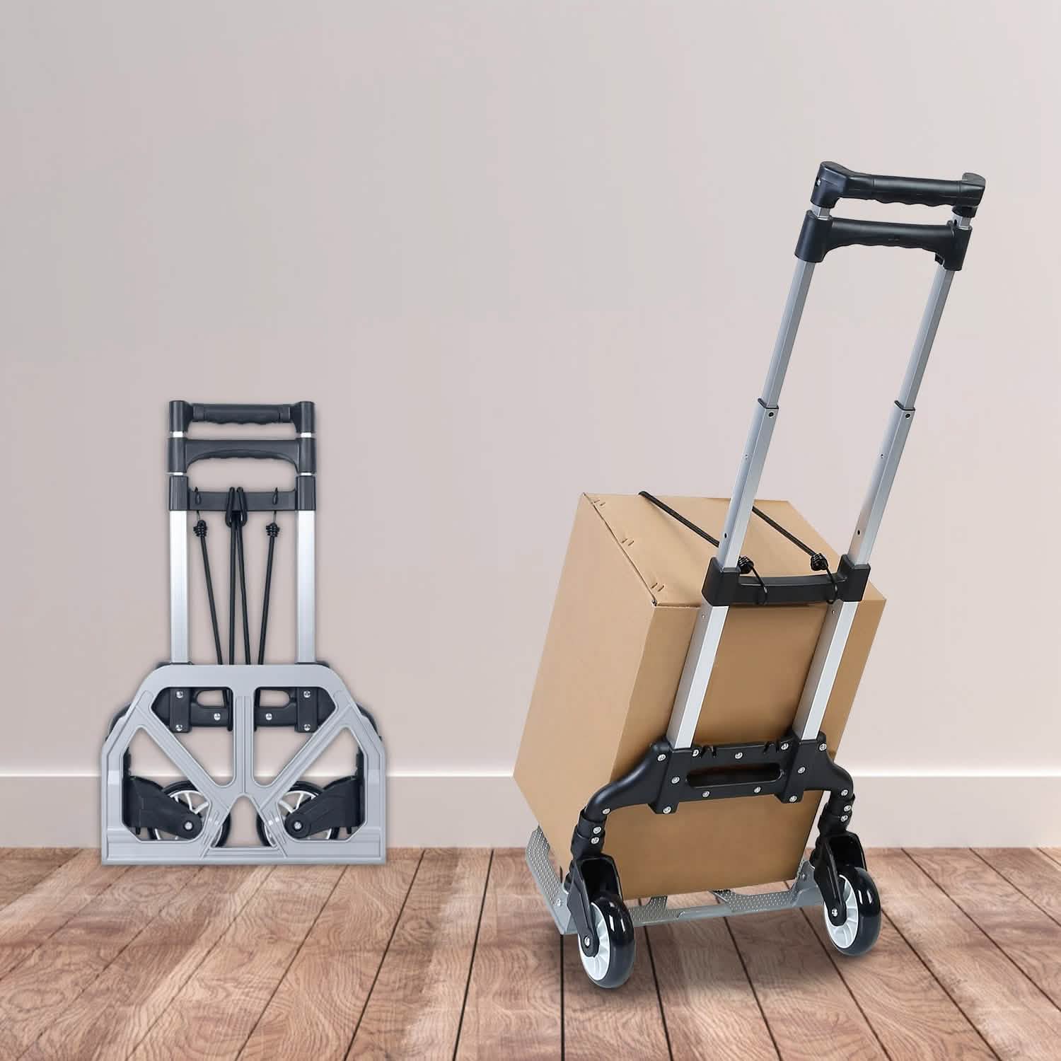 Folding Luggage Cart With Elastic Rope Bags & Travel - DailySale