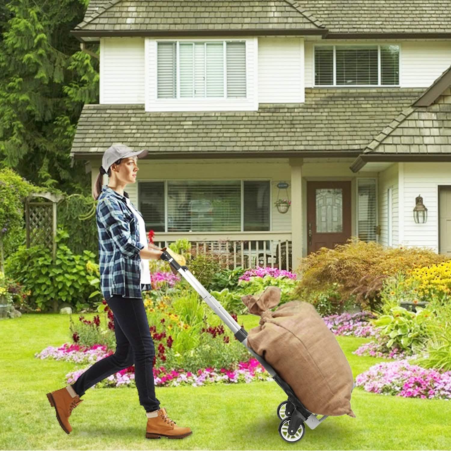 Folding Luggage Cart With Elastic Rope Bags & Travel - DailySale