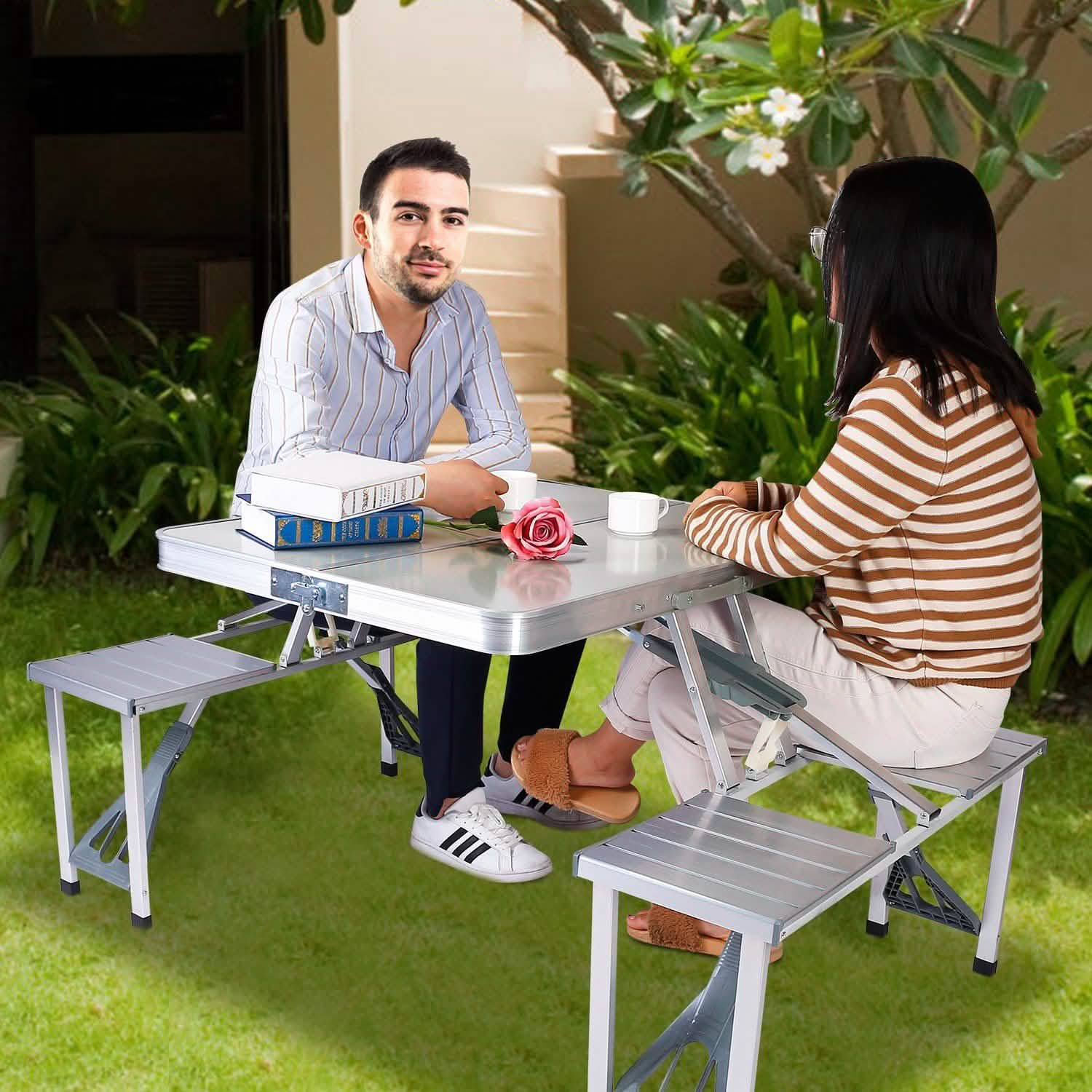 folding patio table with umbrella hole Picnic 4 Seats and New Bebe Kayla Mini so you can start Size:6/0# Printed Canvas