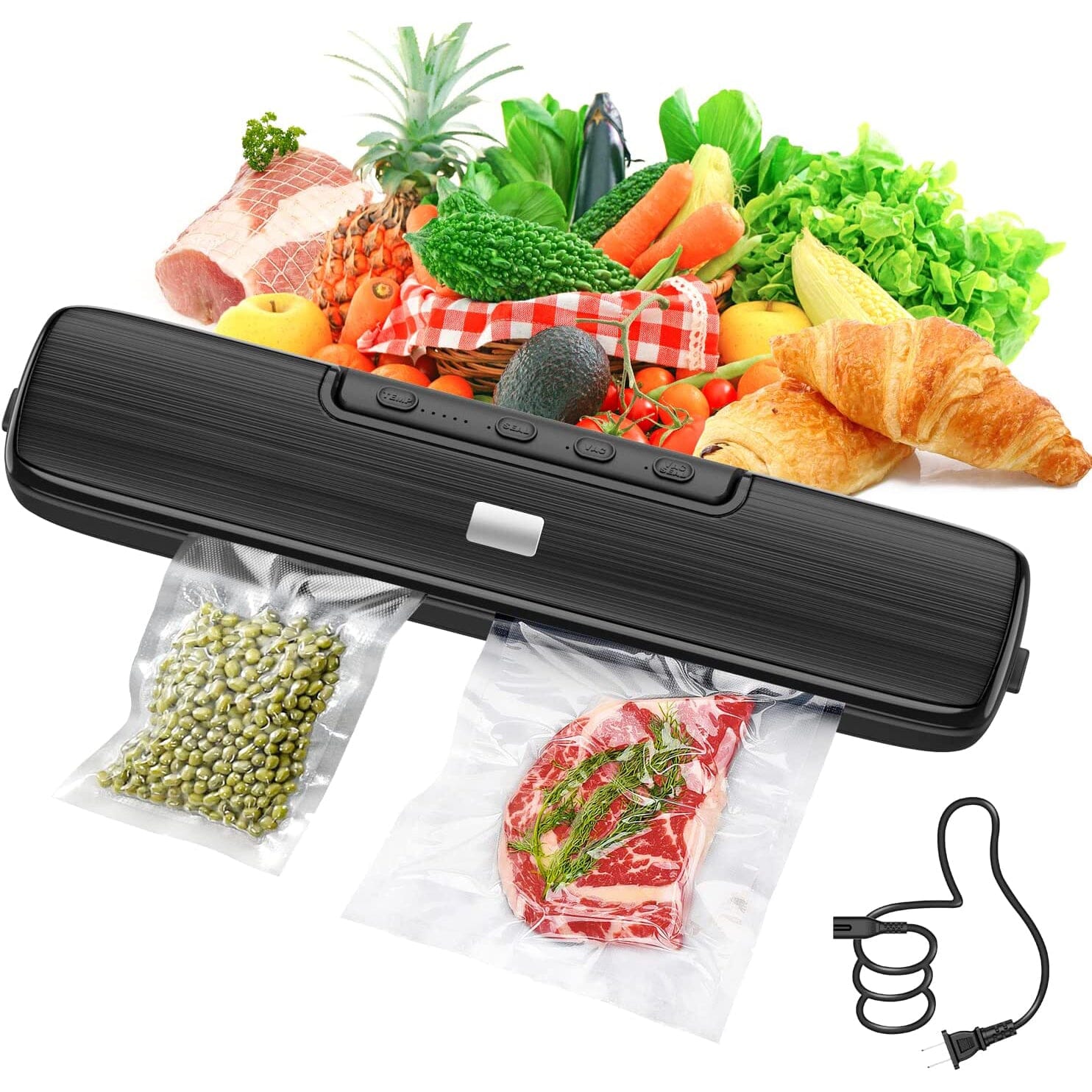 Vacuum Sealer Machine - Food-Vacuum-Sealer Automatic Air Sealing