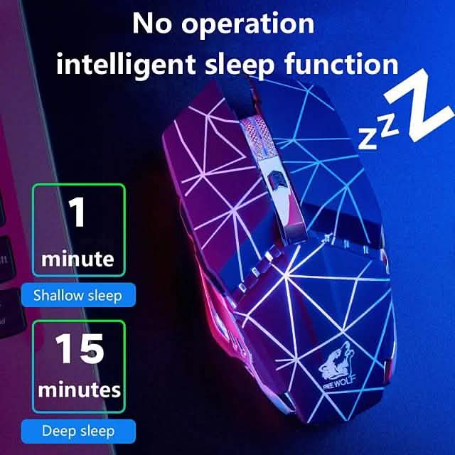 Free Wolf X11 Wireless 2.4G Optical Gaming Mouse Computer Accessories - DailySale