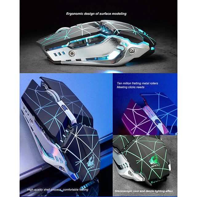 Free Wolf X11 Wireless 2.4G Optical Gaming Mouse Computer Accessories - DailySale