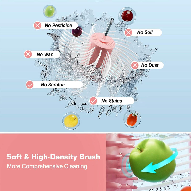 Fruit, Vegetable Manual Washing Spinner with Brush Hand Crank Kitchen Tools & Gadgets - DailySale