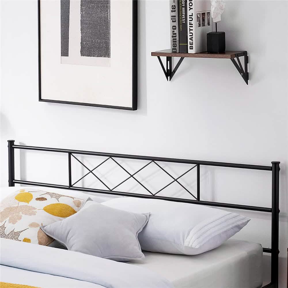 Full Size Bed Frame with Headboard Bedding - DailySale