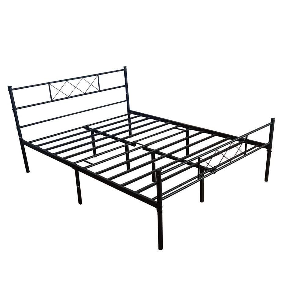 Full Size Bed Frame with Headboard Bedding - DailySale