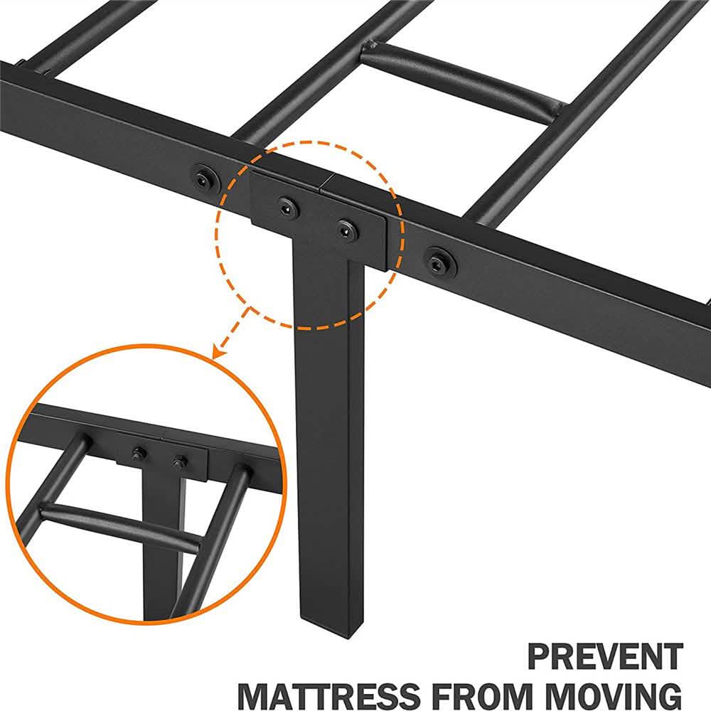 Full Size Bed Frame with Headboard Bedding - DailySale