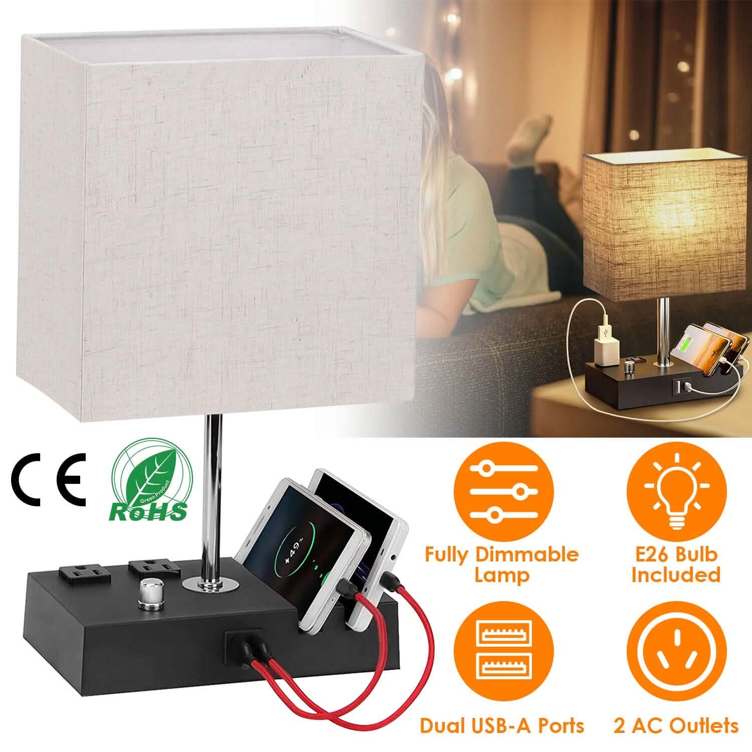 Fully Dimmable Table Lamp Indoor Lighting - DailySale