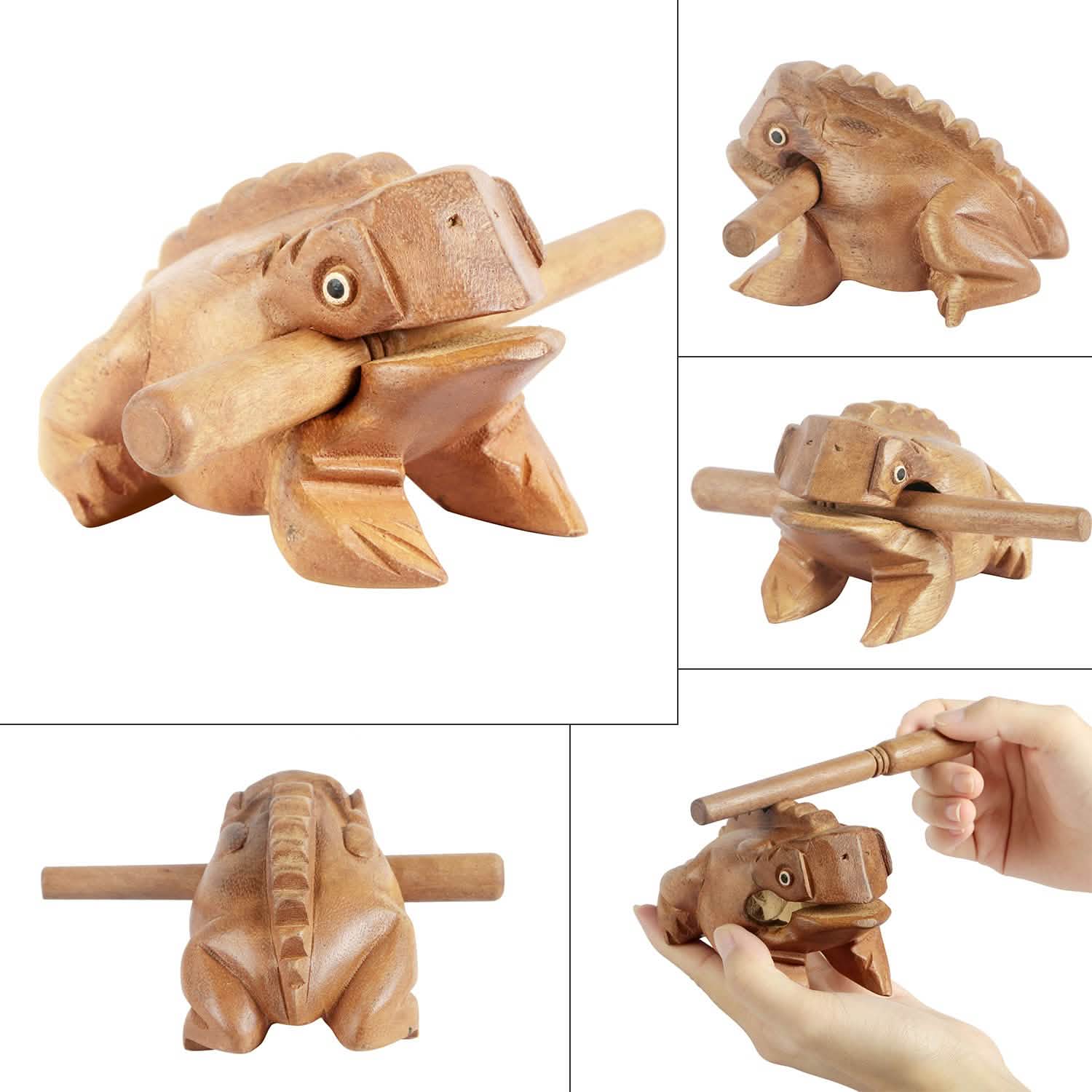 Fun Wooden Frog Percussion Instrument Headphones & Audio - DailySale