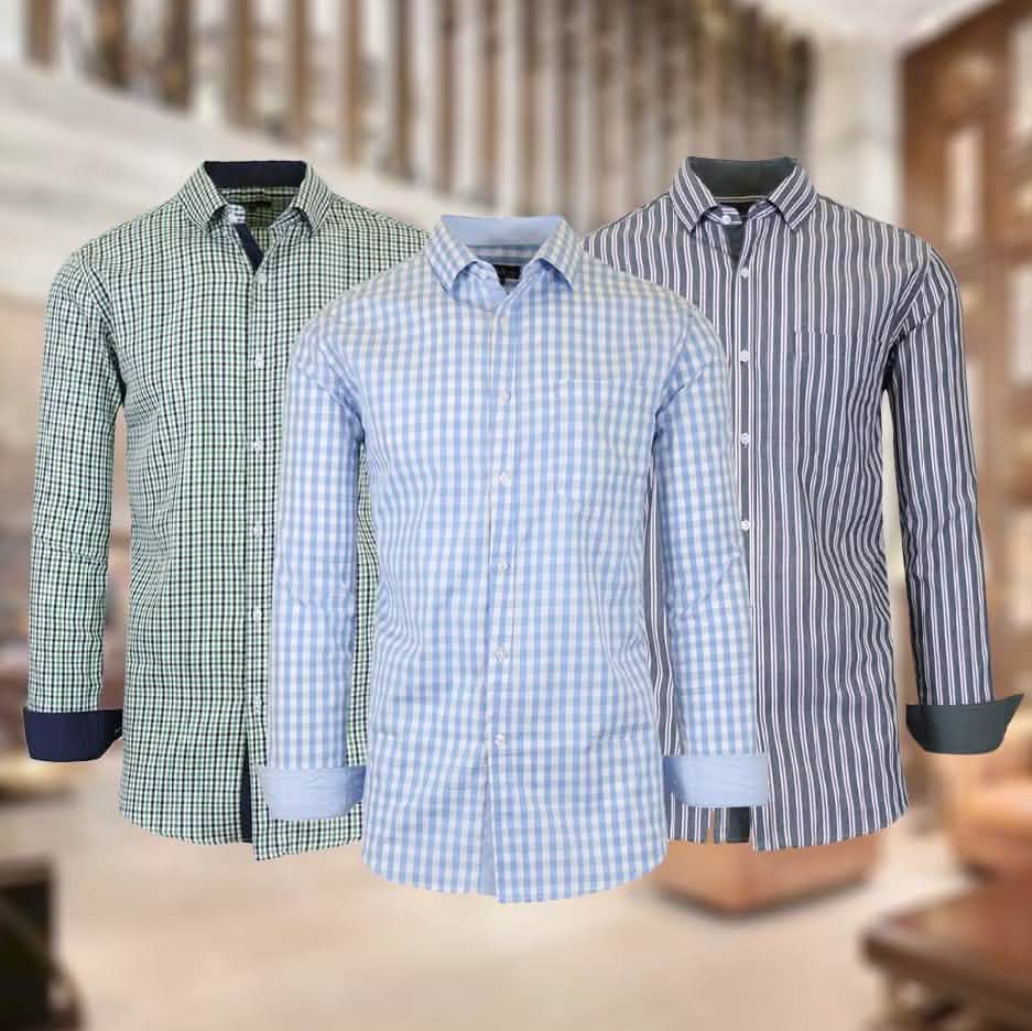 Galaxy by Harvic Men's Long-Sleeve Slim-Fit Printed Dress Shirt Men's Apparel - DailySale