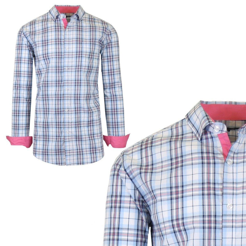 Galaxy by Harvic Men's Long-Sleeve Slim-Fit Printed Dress Shirt Men's Apparel XXL No. 11 - DailySale