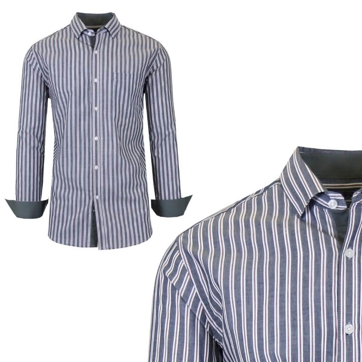 Galaxy by Harvic Men's Long-Sleeve Slim-Fit Printed Dress Shirt Men's Apparel XXL No. 4 - DailySale