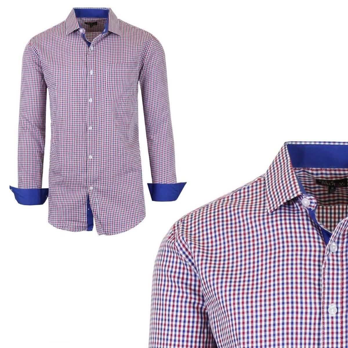 Galaxy by Harvic Men's Long-Sleeve Slim-Fit Printed Dress Shirt Men's Apparel XXL No. 7 - DailySale