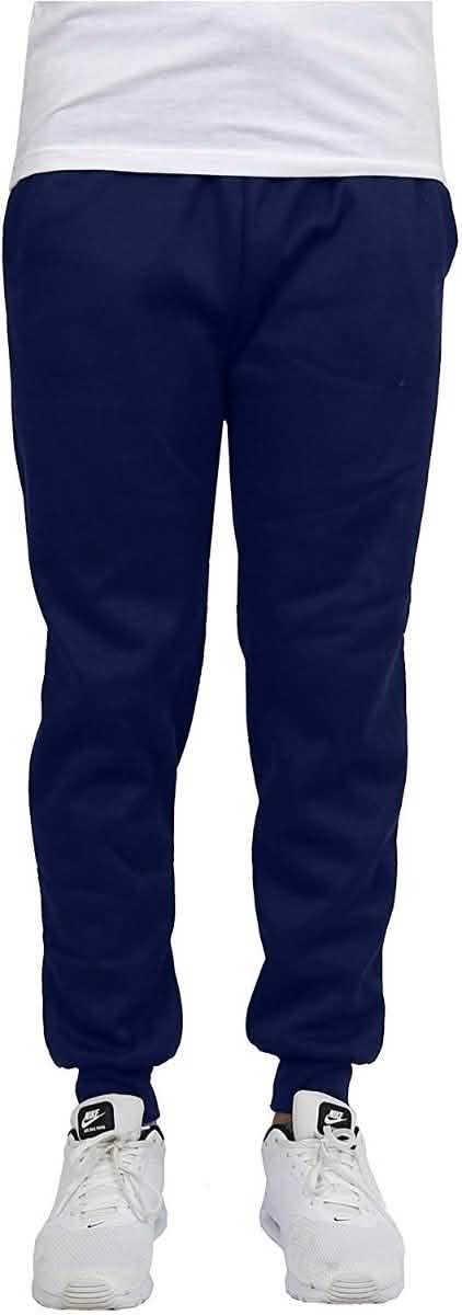 Galaxy By Harvic Men's Slim Fit Fleece Navy Jogger Pants - Size: Large Men's Apparel - DailySale
