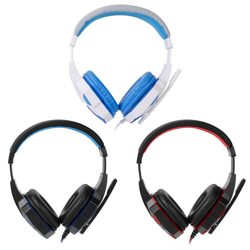 Gaming Headsets Stereo Bass Over Ear Headphones with LED Light Earmuff Headphones & Audio - DailySale