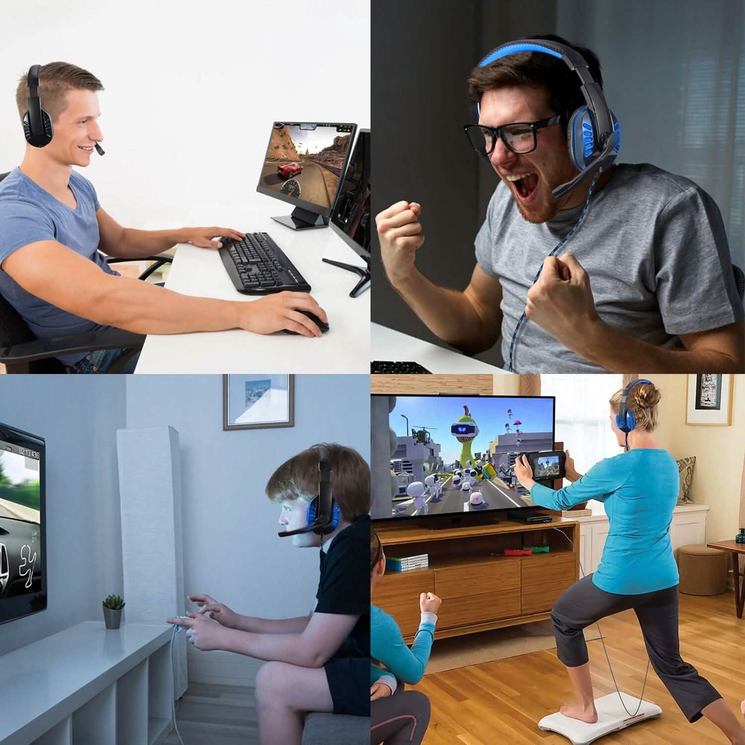 Gaming Headsets Stereo Noise Isolation Over Ear Headphone with LED Light Headphones - DailySale