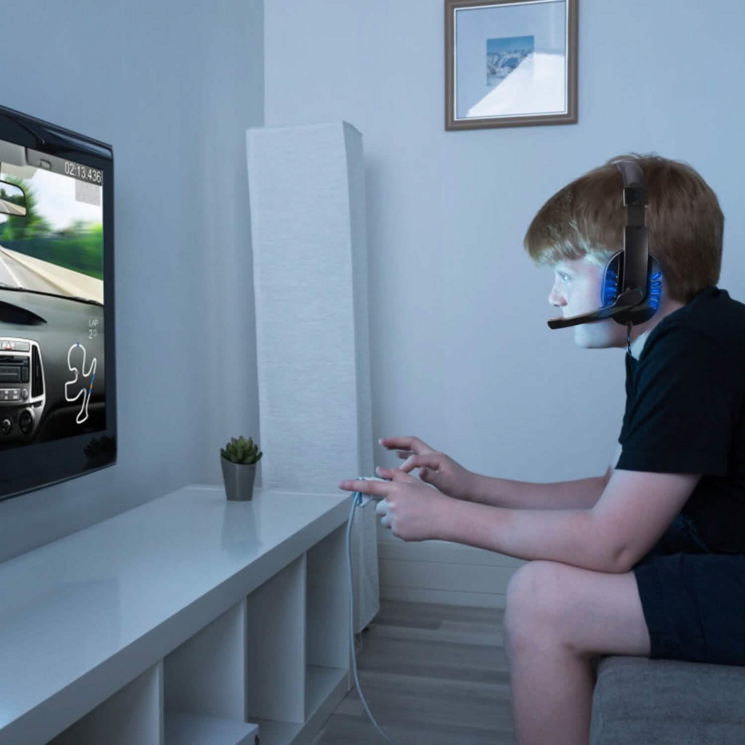 Gaming Headsets Stereo Noise Isolation Over Ear Headphone with LED Light Headphones - DailySale