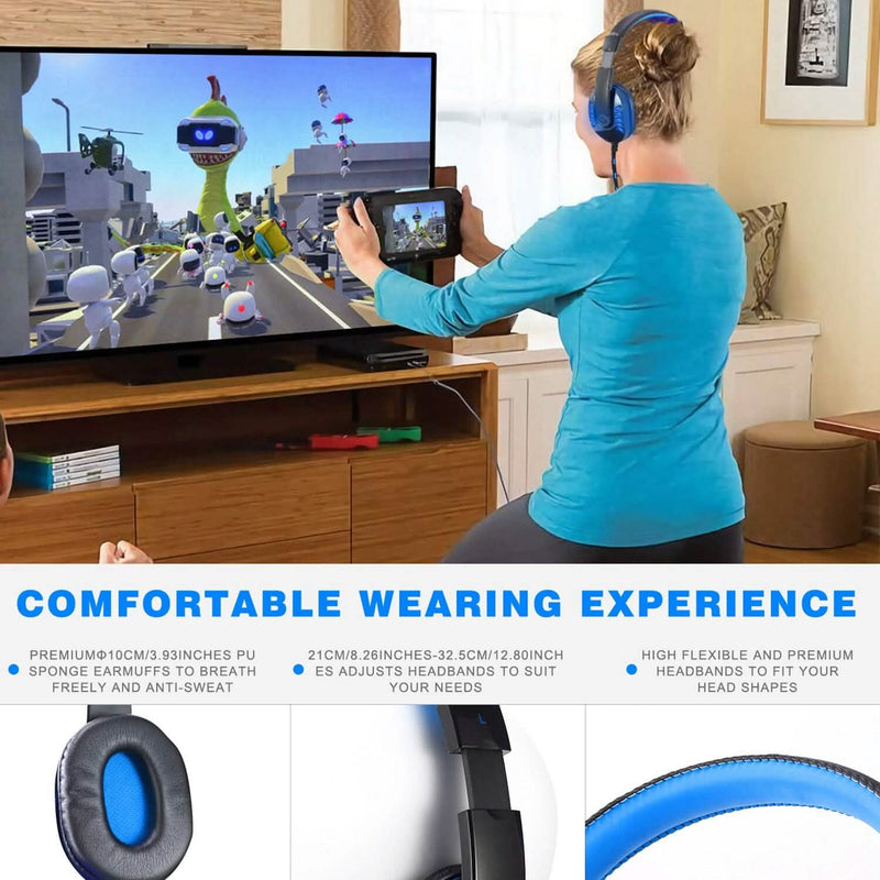 Gaming Headsets Stereo Noise Isolation Over Ear Headphone with LED Light Headphones - DailySale