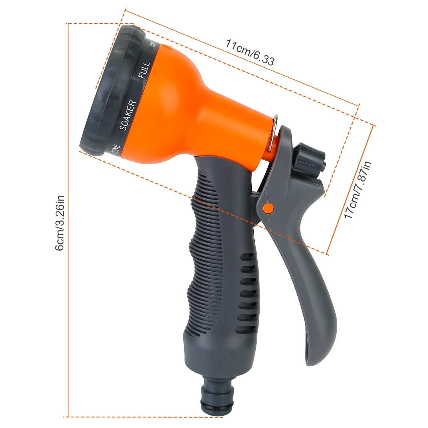 Garden Hose Nozzle Water Spray Gun 8 Adjustable Patterns Garden & Patio - DailySale