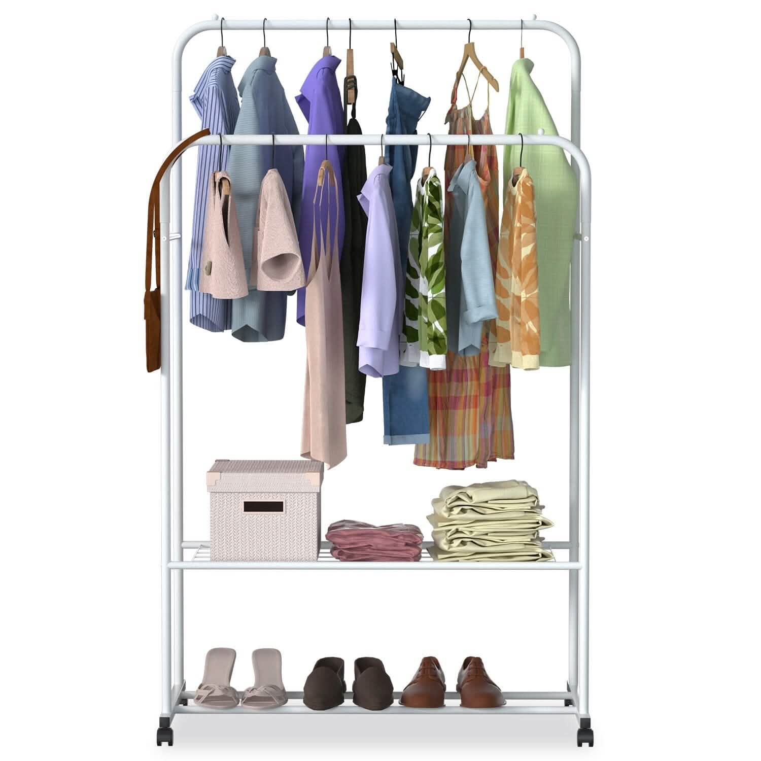 Garment Hanging Rack Clothing Organizer Closet & Storage - DailySale