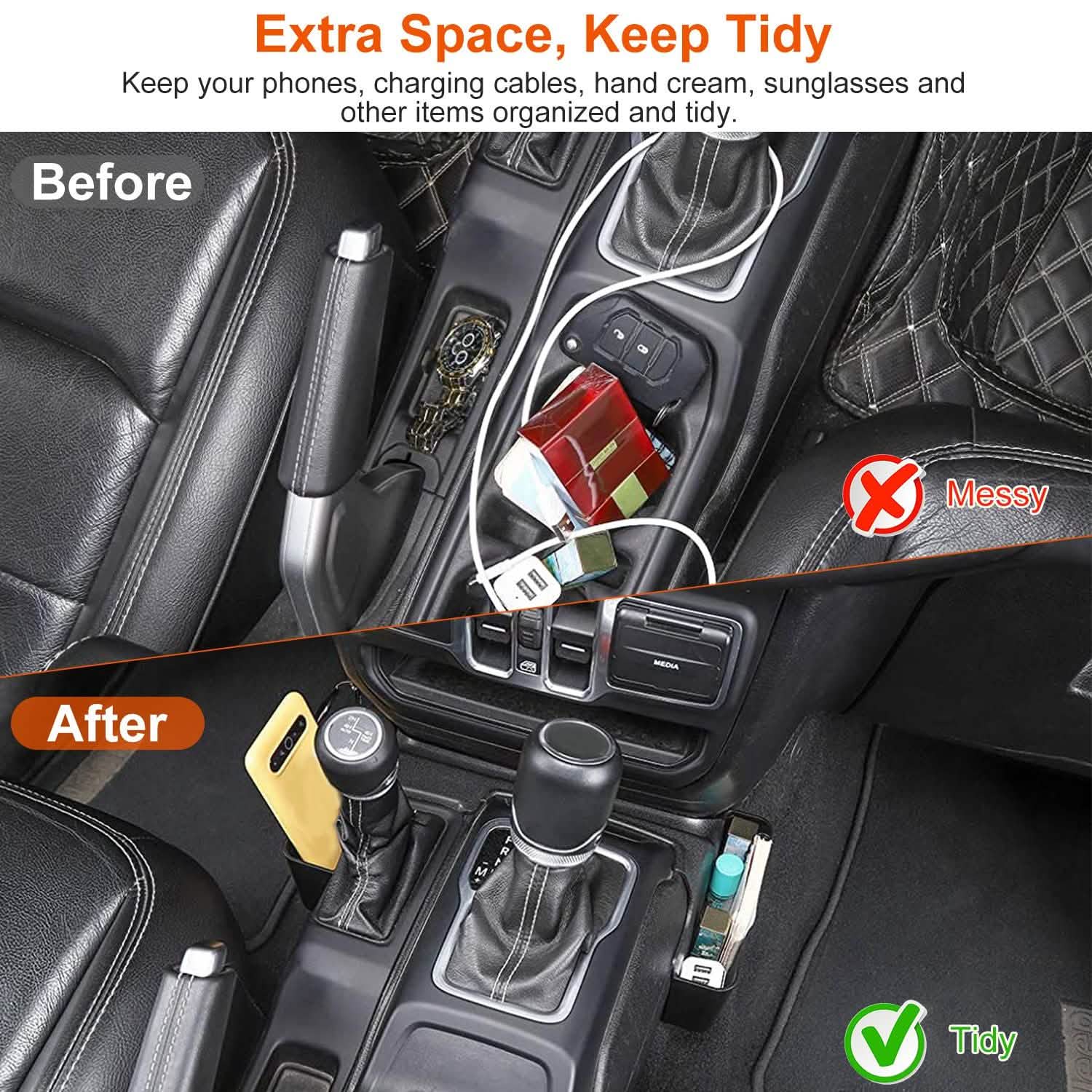 Gear Shift Console Side Tray Automotive - DailySale