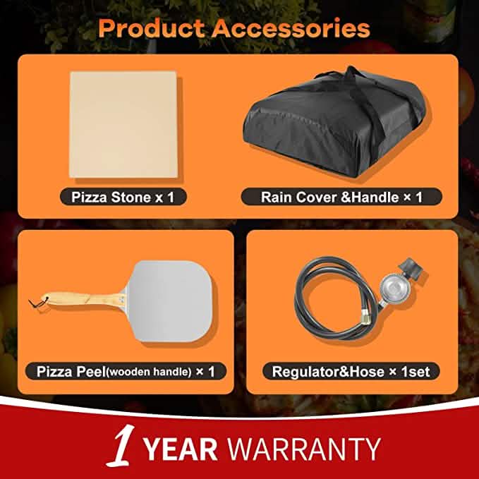 Geek Chef Outdoor Pizza Oven Pizza Grilling 12'' Portable Gas Oven Kitchen Appliances - DailySale