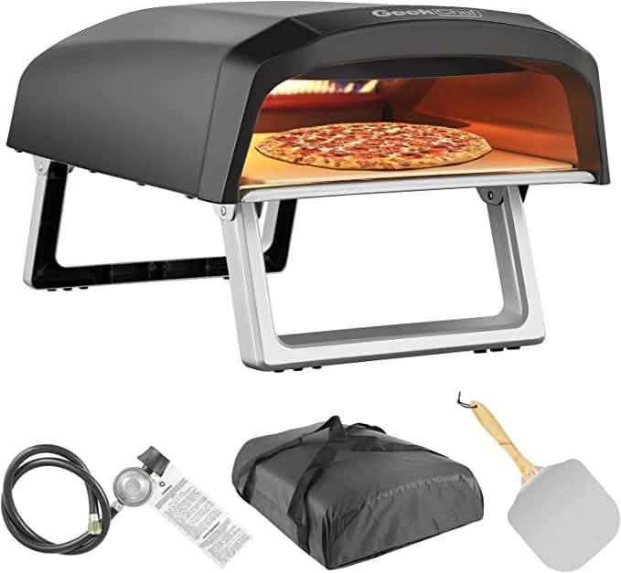 Geek Chef Outdoor Pizza Oven Pizza Grilling 12'' Portable Gas Oven Kitchen Appliances - DailySale