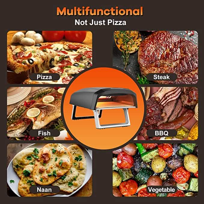 Geek Chef Outdoor Pizza Oven Pizza Grilling 12'' Portable Gas Oven Kitchen Appliances - DailySale