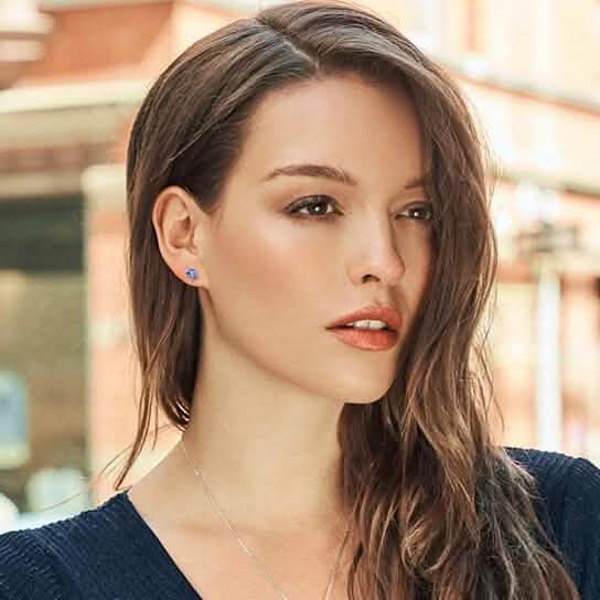 Genuine Tanzanite Oval Studs In Sterling Silver Jewelry - DailySale