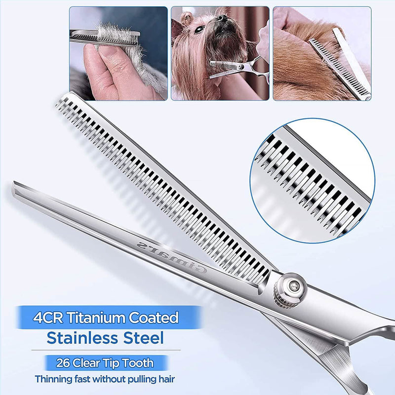 Gimars 6 in 1 Professional Stainless Steel Safety Pet Grooming Scissors Pet Supplies - DailySale