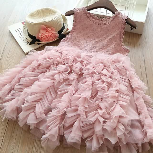 Girl Dress Party Princess Summer Dress Kids' Clothing Powder 2-3 Years - DailySale