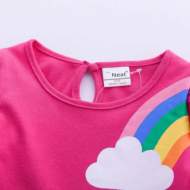 Girls' Unicorn Rainbow Flower Dress Kids' Clothing - DailySale