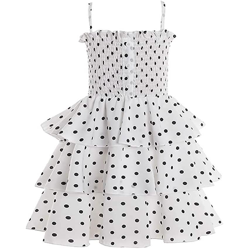 Girl's Wedding Lace Sleeveless Dress Kids' Clothing White 2-3 T - DailySale