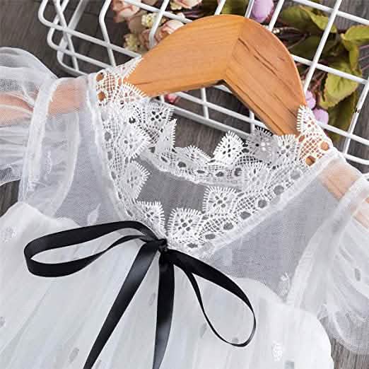 Girl's Wedding Lace Tulle Vintage Dress Kids' Clothing - DailySale