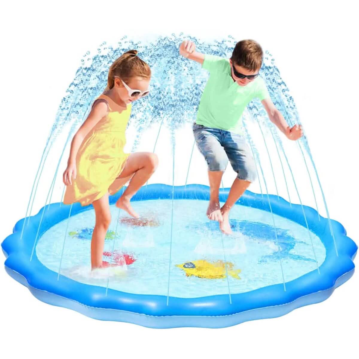 GLADLE 60" Splash Pad Inflatable Sprinkler Sports & Outdoors - DailySale