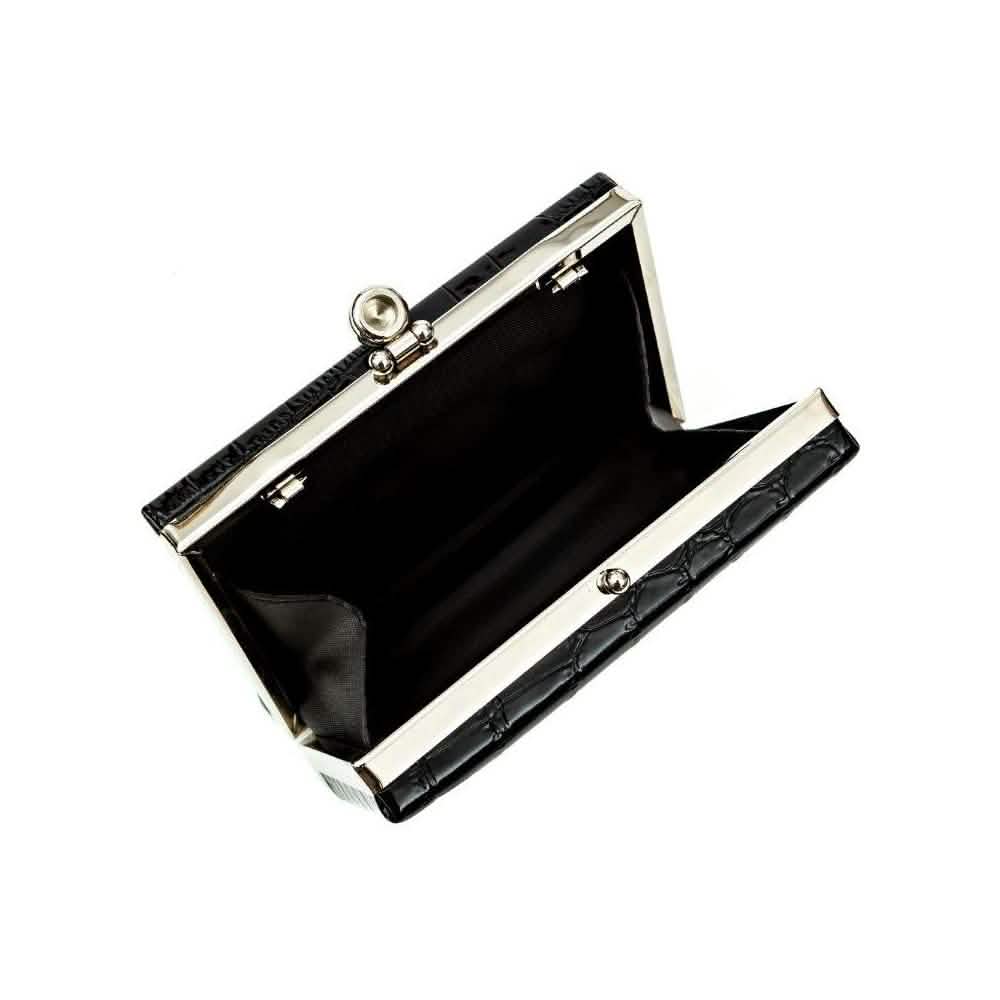 Glambag Shiny Exotic Croc Frame Clutch Bags & Travel - DailySale